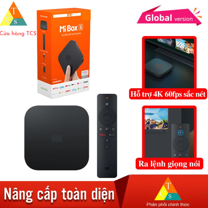 [Bản quốc tế] Android Tivi Box XMMibox S 4K (Android 8.1) - Android TV MiBox S 4k MDZ-28-AA ( google TV)