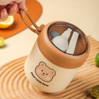  Bình ủ cháo inox 304 cao cấp cho bé trai bé gái hình gấu
