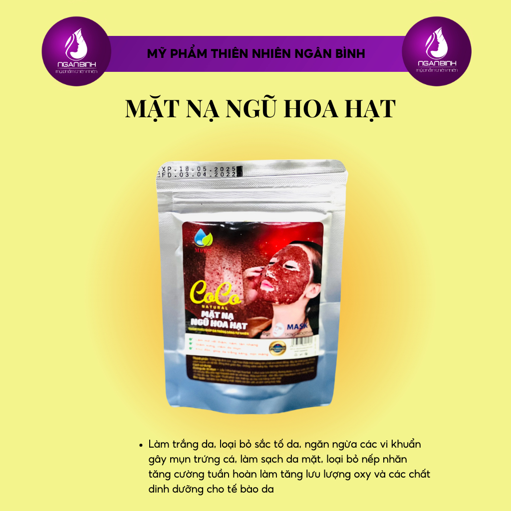 (100GR ) Ngũ hoa hạt collagen làm trắng da, giảm sưng viêm do mụn