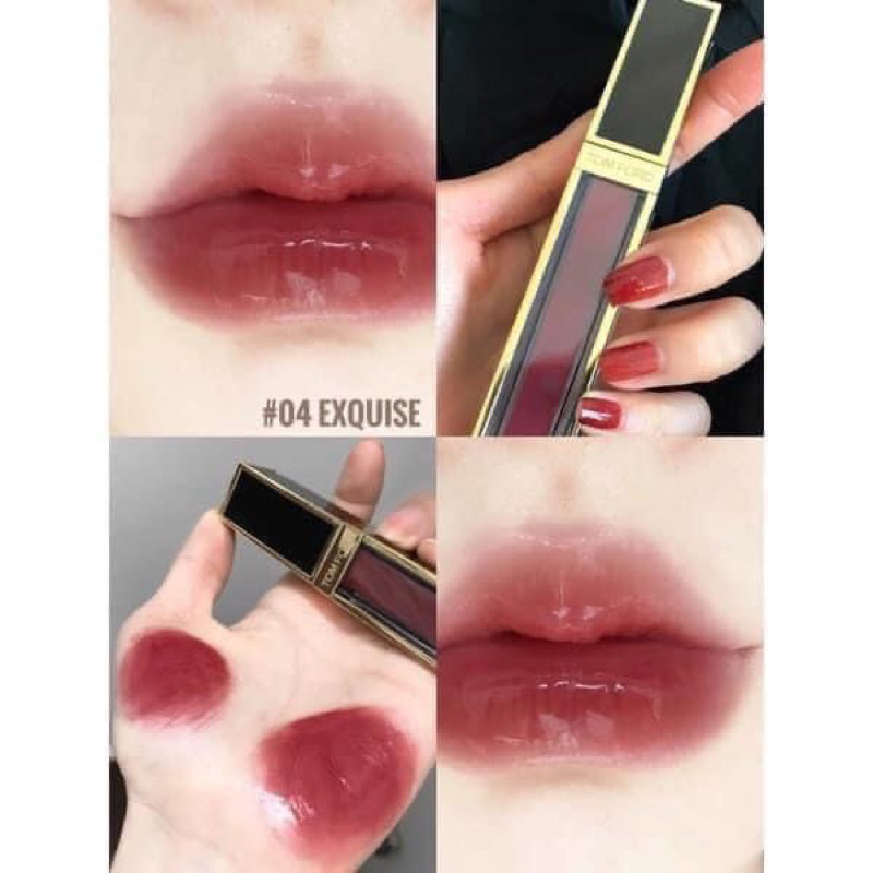 Son môi Tomford Gloss Luxe Lip màu 20 Phantôme 08 , son bóng nhưng mỏng nhẹ, màu lên môi cực chuẩn, nhiều dưỡng