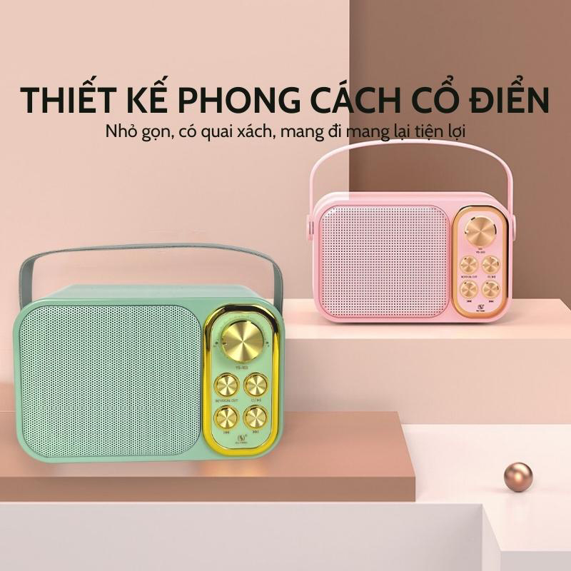 Loa Karaoke Bluetooth Mini YS105 và YS103 Kèm Micro Không Dây, Micro Hút Giọng, Thay Đổi Giọng Hát, Âm Thanh Siêu Hay