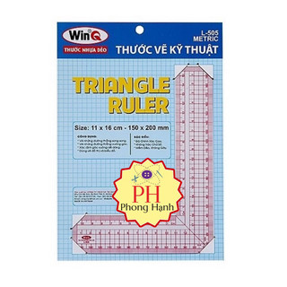 Thước kẻ vuông góc - Thước chữ L win, thước nhựa dẻo vẽ kỹ thuật