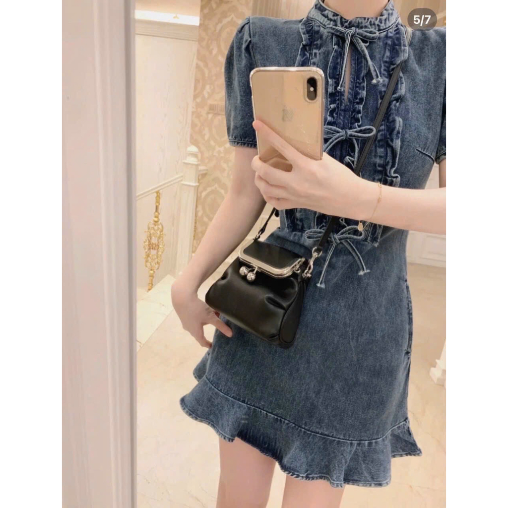 ĐẦM JEANS ĐUÔI CÁ NƠ NGỰC