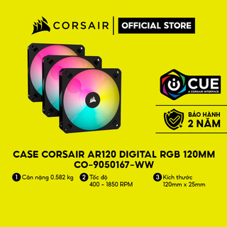 Bộ 3 quạt máy tính corsair ar120,120mm icue rgb fan, argb/co-9050167-ww