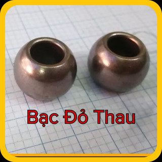 2 bạc quạt tròn đỏ thau 8mm