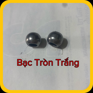 2 cái bạc quạt tròn trắng bạc 8mm