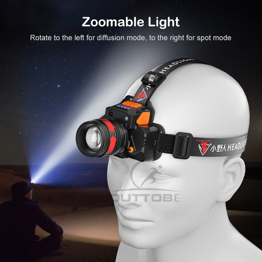 🔥FREESHIP🔥 Đèn pin đội đầu 1 bóng siêu sáng chiếu xa 200m, chống thấm nước, 3 chế độ sáng có Zoom xa gần