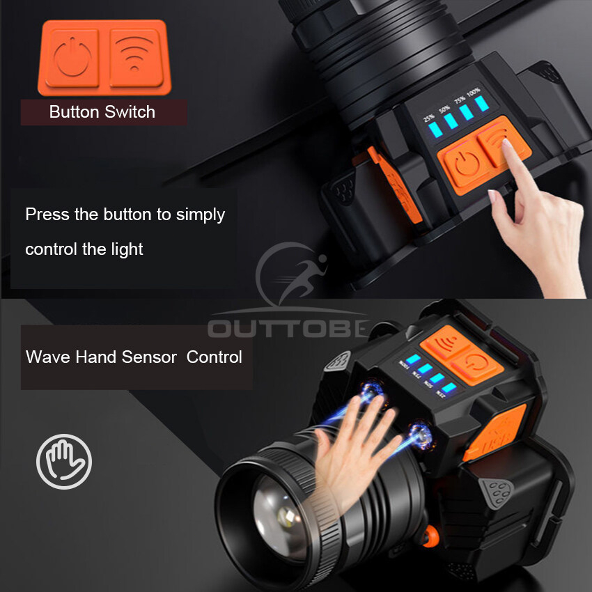 🔥FREESHIP🔥 Đèn pin đội đầu 1 bóng siêu sáng chiếu xa 200m, chống thấm nước, 3 chế độ sáng có Zoom xa gần