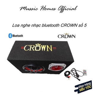 Loa Crown 5 vuông có bluetooth