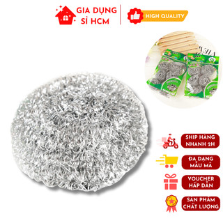 Combo 6 miếng bùi nhùi chà xoong nồi chảo bằng sợi sắt, đồ rửa chén bùi nhùi tiện dụng