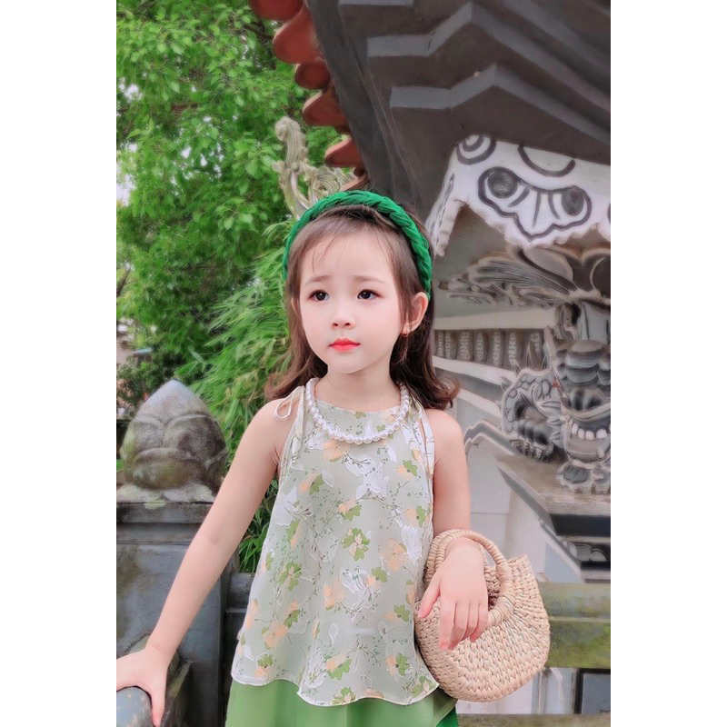 SET YẾM HOA NHÍ KÈM BỜM TÓC CHO BÉ GÁI