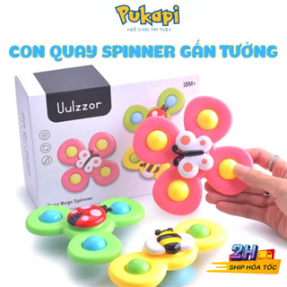  Set 3 Đồ Chơi Con Quay Spinner Con Quay Gắn Tường Chong Chóng Dính Tường Lục Lạc Âm Thanh Vui Nhộn-Đồ Chơi Cho Bé PUKAPI 