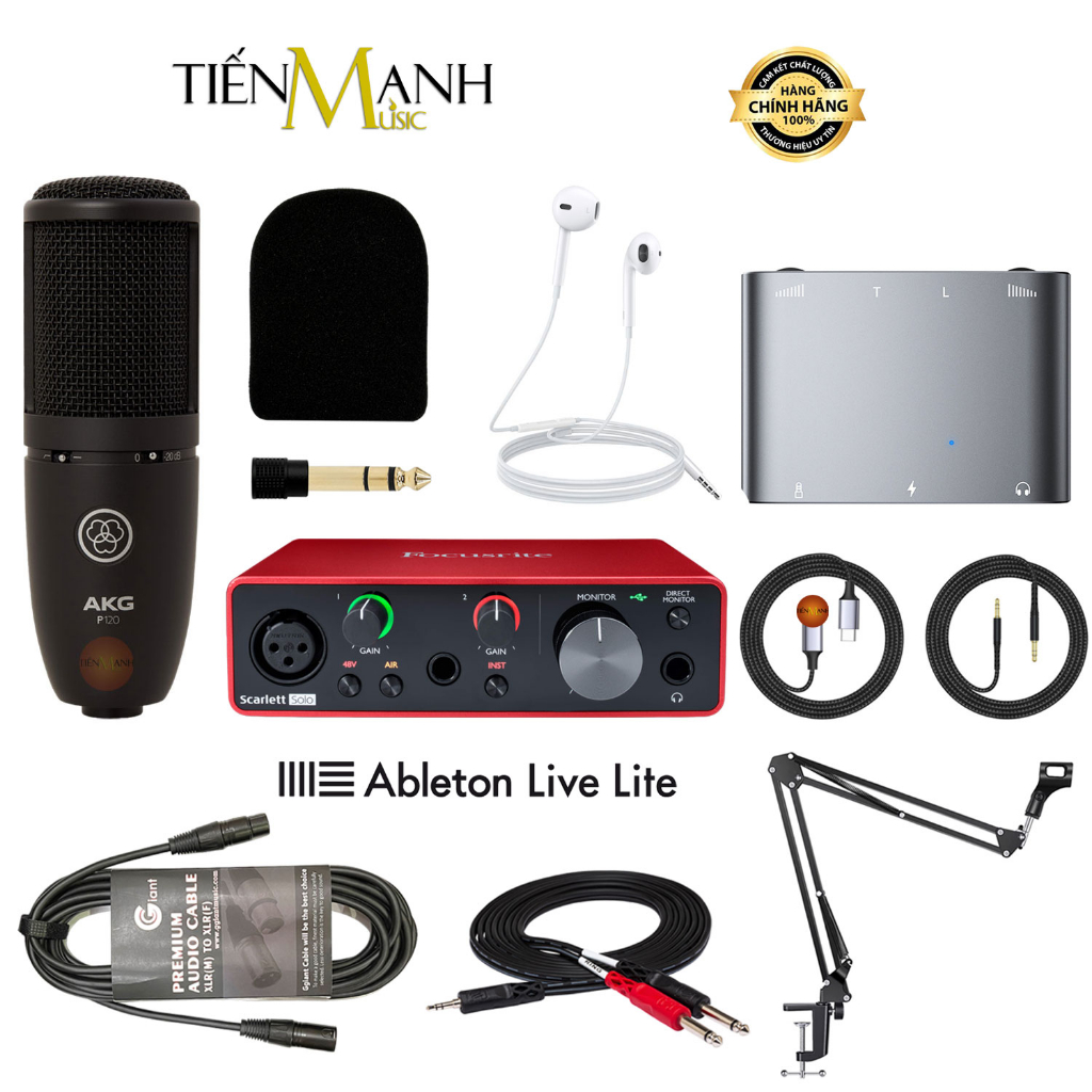 Full Bộ Mic Hát Live Stream Thu Âm Micro AKG P120, P220, P420 & Soundcard Chính Hãng Điện Thoại Máy Tính