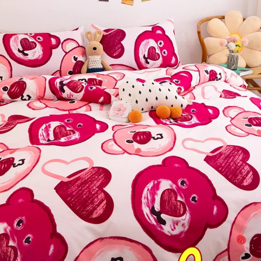 Set 4 Món Chăn Ga Gối Cotton Poly Miu Home - Ga Giường Bo Chun Miễn Phí Đủ Size
