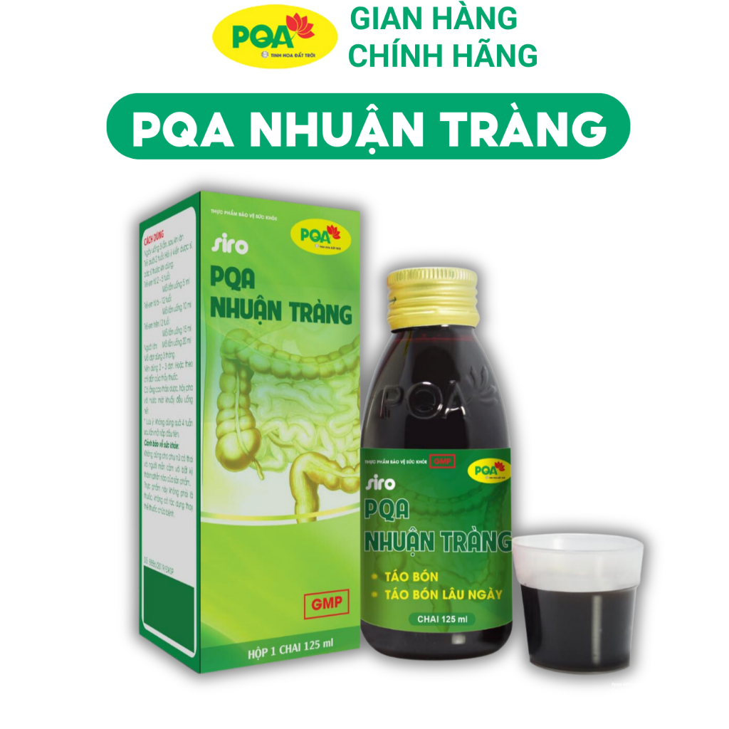 PQA Nhuận Tràng dùng cho người lớn và trẻ em bị táo bón. Hộp 125 ml.