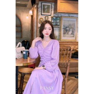 Váy đi chơi tiểu thư dáng dài váy tơ dáng dài - Sunny dress - V507 - Pansy