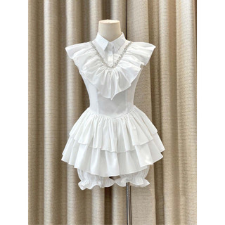 Đầm  𝐃𝐎𝐍𝐀 𝐃𝐑𝐄𝐒𝐒 bèo xếp tầng đính đá - TKCC Ashley