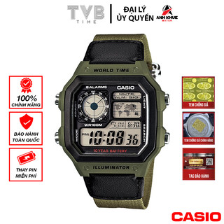 Đồng hồ nam dây vải casio chính hãng ae-1200whb-3bvdf
