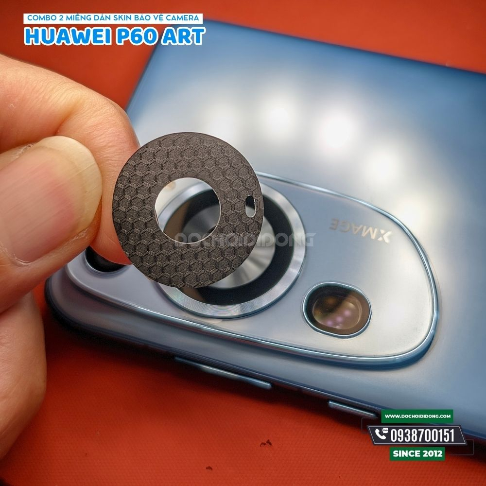 Combo 2 miếng dán skin bảo vệ camera chính Huawei P60 Art cao cấp