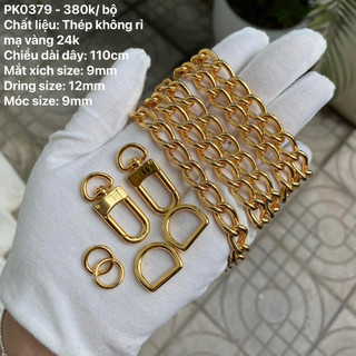 Bộ dây xích đeo túi cao cấp full dây, móc đê - Phụ kiện handmade túi cao cấp