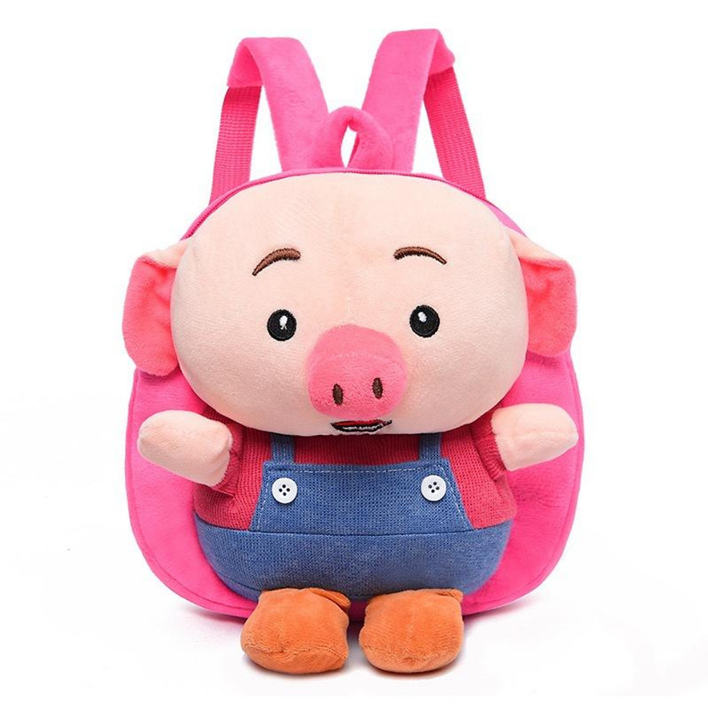 Balo thú bông hình con heo đáng yêu cho bé trai bé gái mẫu giáo mầm non nhà trẻ 0-3 TUỔI LION KIDS SHOP