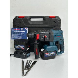 Máy khoan bê tông dùng pin boshun bsg2802h 3 chức năng - khoan đục bê tông 3 chức năng cap cấp tặng kèm 5 mũi khoan đục