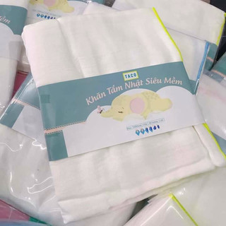 Set 2 khăn tắm nhật siêu mềm cho em bé, khăn tắm xô 4 lớp - TACO