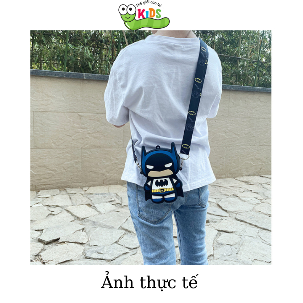 Túi POP IT silicon trẻ em, túi đeo chéo cho bé trai hình người nhện, sắt, siêu nhân anh hùng - TÚI POP IT SIÊU NHÂN