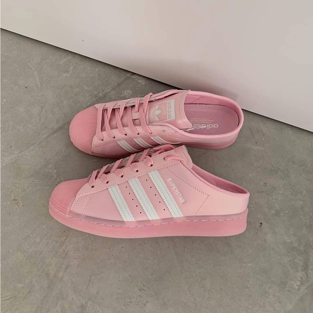 Chính Hãng Giày Adidas Superstar Mule màu Mint v Hồng