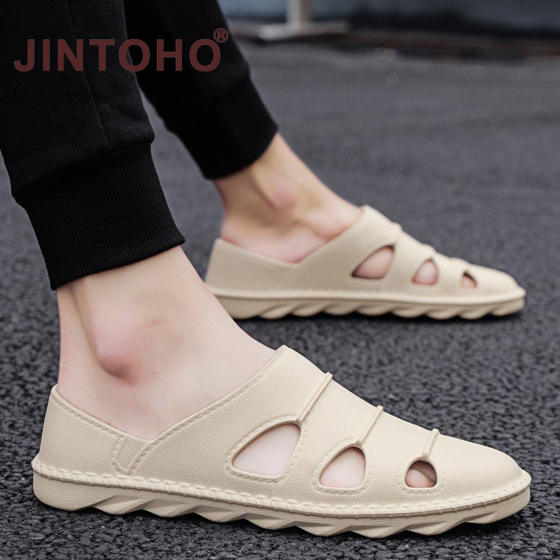 Giày nhựa nam đi mưa siêu nhẹ chống nước thoáng khí êm chân siêu bền đi biển đi làm - GL046
