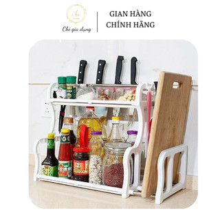 Kệ gia vị kèm giá để thớt đa năng 2 tầng , kệ 3 tầng
