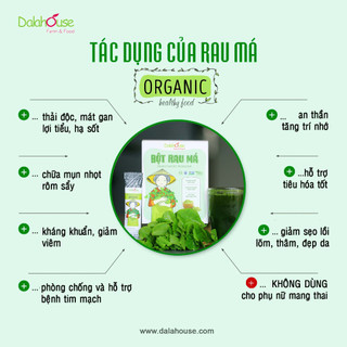 BỘT RAU SẤY LẠNH (TÍA TÔ/ CẦN TÂY/ RAU MÁ/ DIẾP CÁ) -  20 GÓI 3G