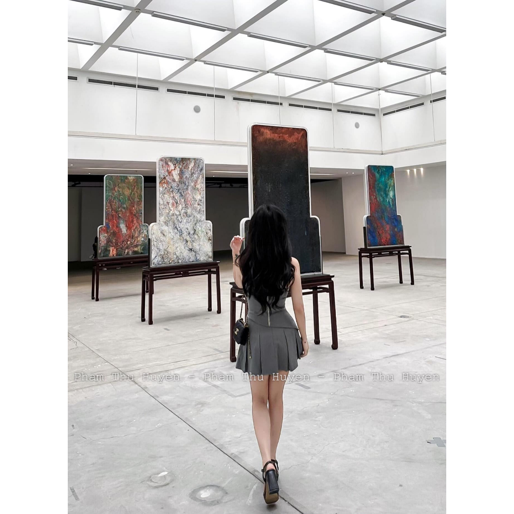 SET ÁO QUÂY LEEJCH KÈM BELT