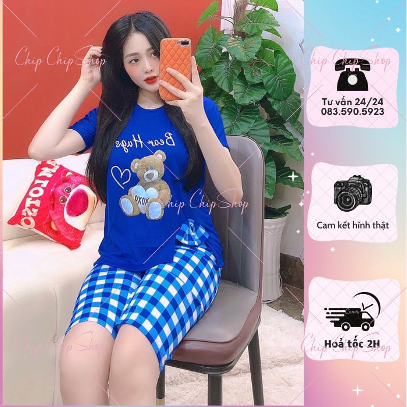 ❌❌ Đồ bộ thun lửng mặc nhà, đồ bộ tiểu thư kute , dễ thương  chipchip90  M00178