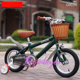 Xe đạp trẻ em giỏ vuông, xe đạp cho bé có bánh phụ 14inch, 16inch cho bé từ 3 đến 8 tuổi