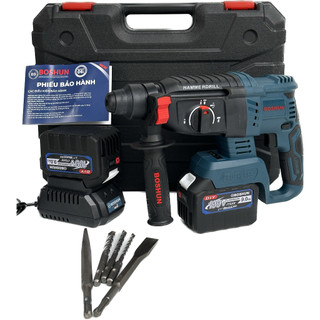 Máy khoan bê tông dùng pin boshun bsg2802h 3 chức năng - khoan đục bê tông 3 chức năng cap cấp tặng kèm 5 mũi khoan đục