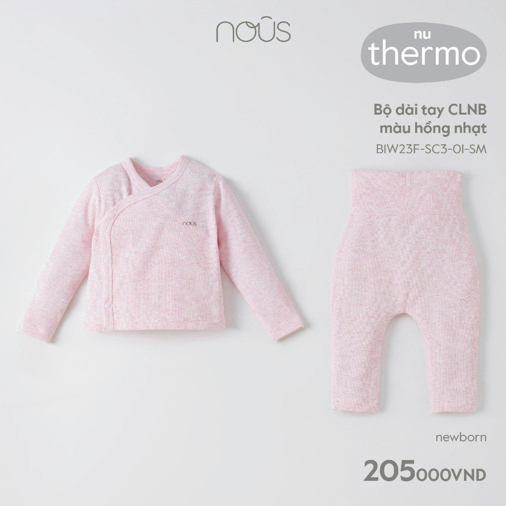 NOUS - Bộ dài tay CLNB màu hồng nhạt - Nu Thermo - NB SS23