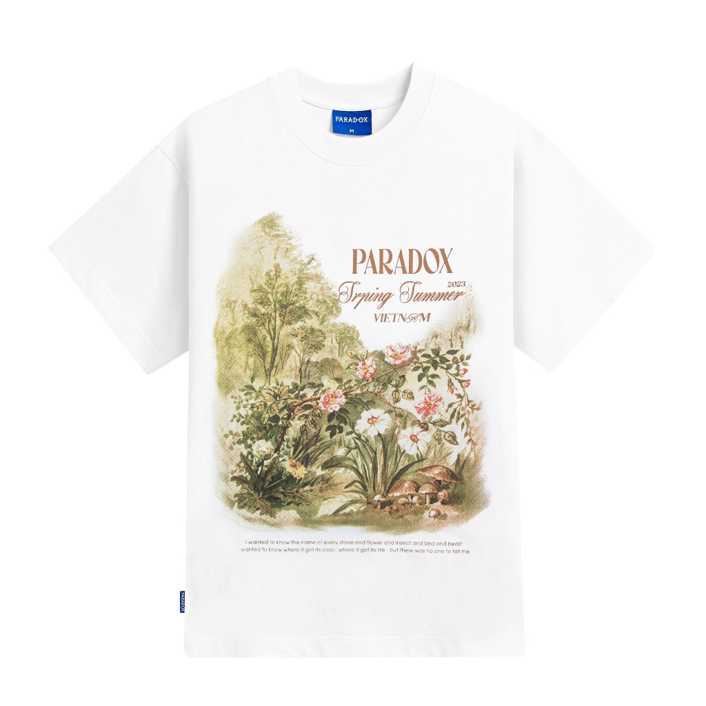 Áo thun form rộng Paradox tay lỡ - Unisex - In hình - THE GARDEN OF MEMORIES TEE - Trắng, Đen