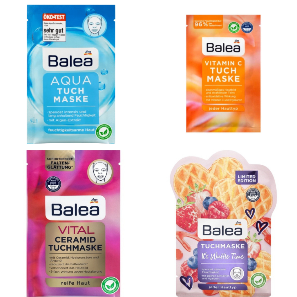 Mặt nạ giấy Balea Đức cấp ẩm, dưỡng da, trẻ hoá, thư giãn