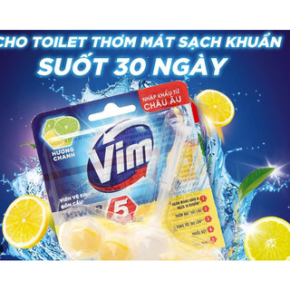Viên treo bồn cầu vim power khử mùi thơm mát 55g