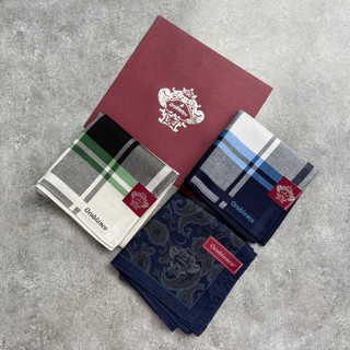 Khăn mùi xoa nam orobianco italy. 100% cotton. kích thước 48cm. sản xuất nhật bản