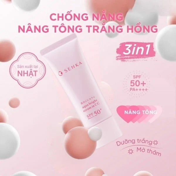 [HB Gift] Chống nắng serum 3 trong 1 Senka White Beauty CC 40g