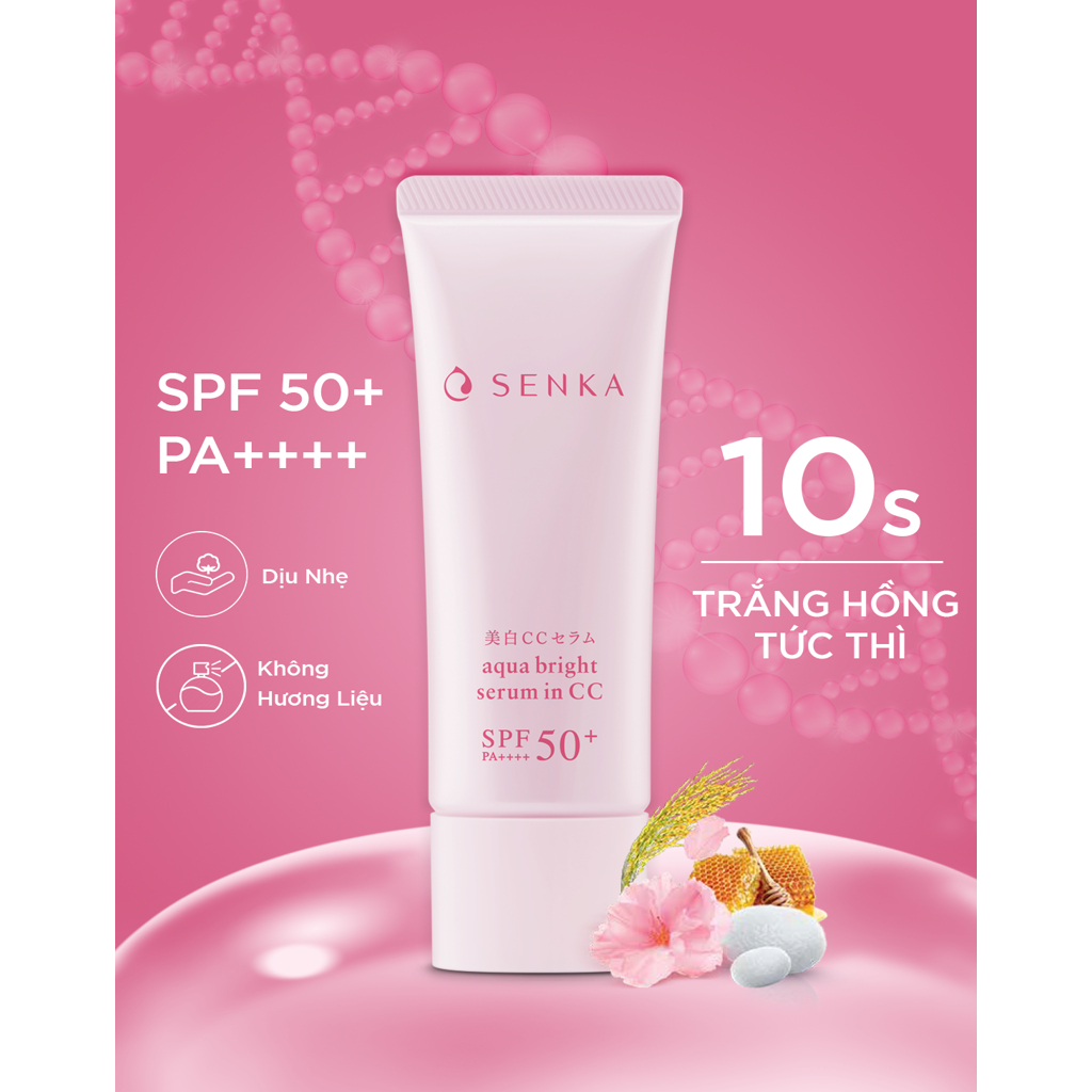 [HB Gift] Chống nắng serum 3 trong 1 Senka White Beauty CC 40g