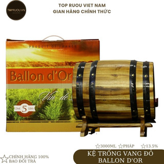 Kệ gỗ vang trống ballon d'or - louis martine - santa chilena 3000ml - 5000ml