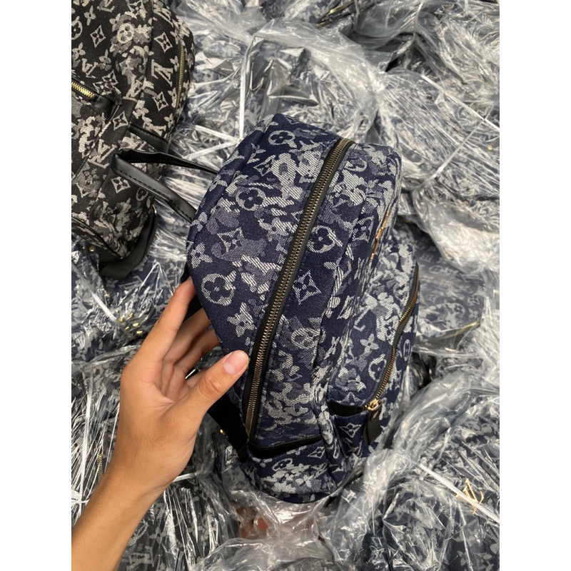 Balo Lv vải dệt cao cấp -  Balo đi học  Lv da nam nữ