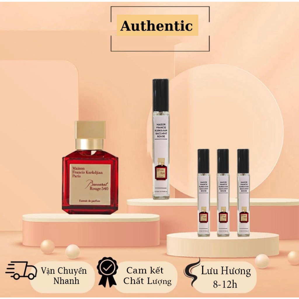 Nước Hoa Chiết Mfk Baccarat Rouge Edp 10Ml, Nước Hoa Unisex Đẳng Cấp Sang Trọng Xqoffical Vềef Và