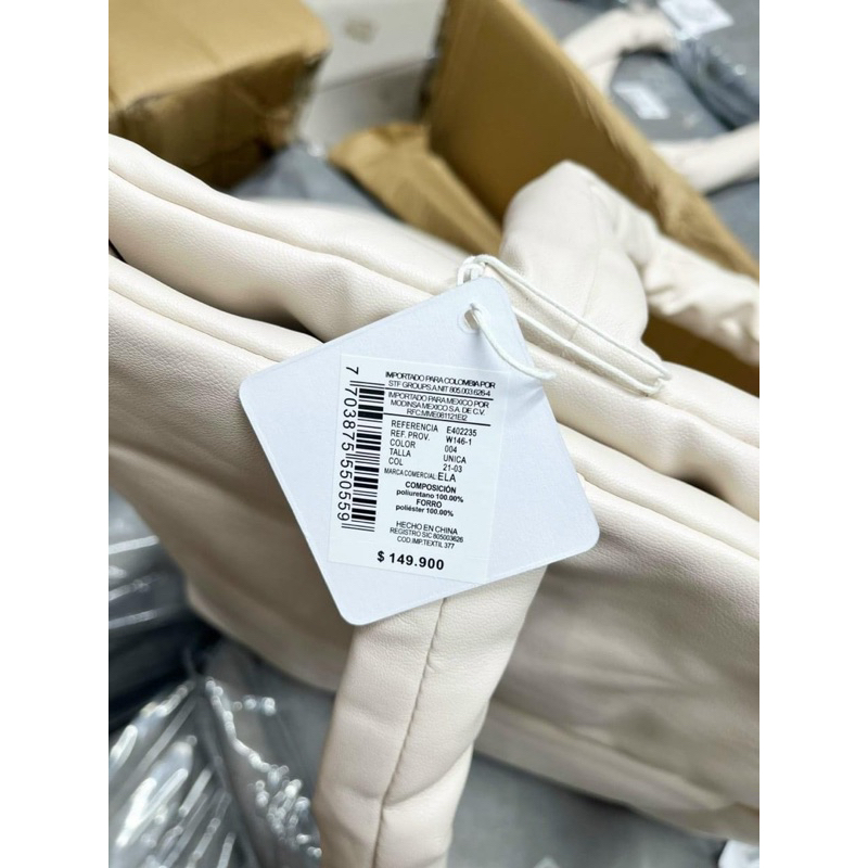 FRZ-Túi tote công sở vừa laptop  Elia puffy tote bag--Tone trắng kem puffy sang chảnh