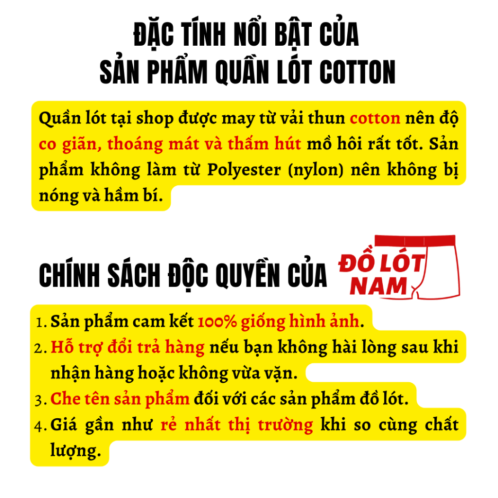 Quần Lót Nam Cao Cấp Nhiều Lưng Ngẫu Nhiên - Quần Sịp Nam Chất Coton Thoáng Mát, Quần Xì Màu Sắc Nam Tính