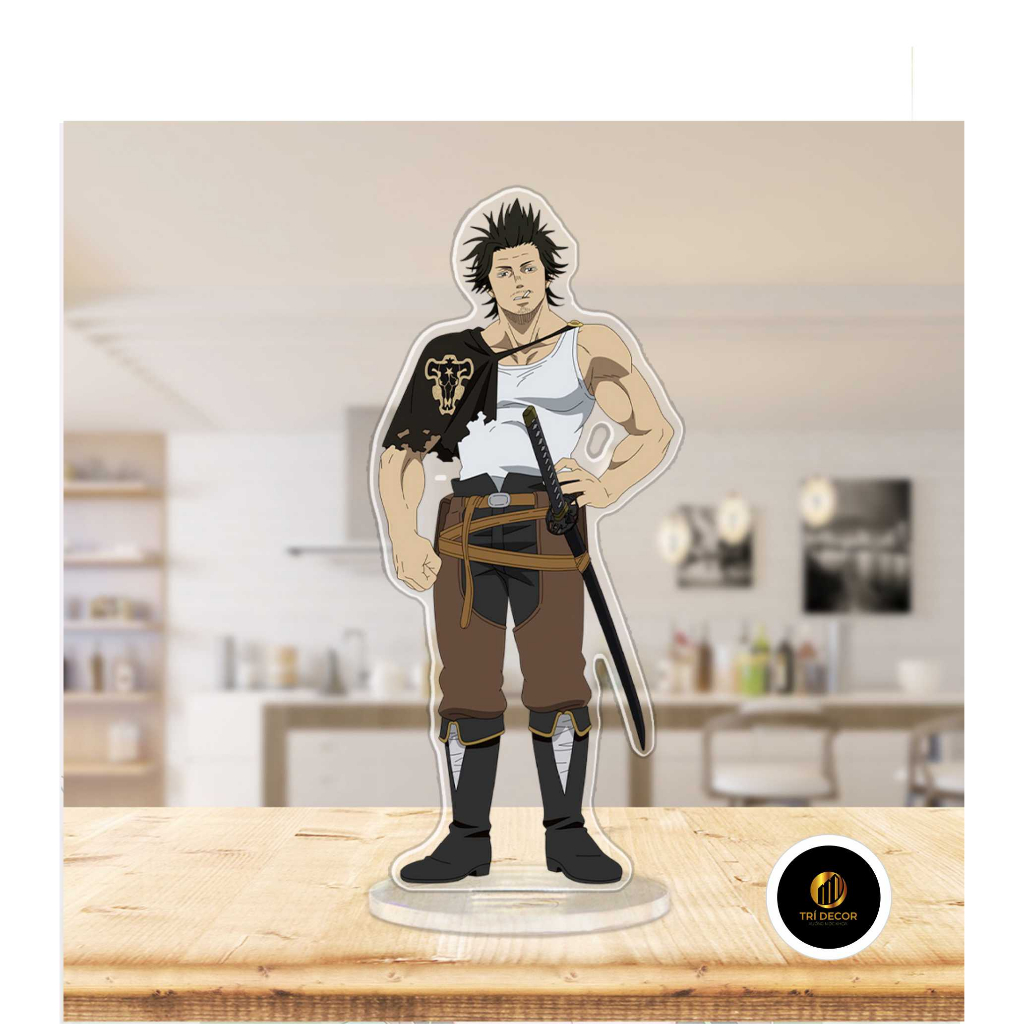 Standee Mica Đứng Black Clover thế giới phép thuật decor bàn học bàn làm việc làm quà tặng bạn bè