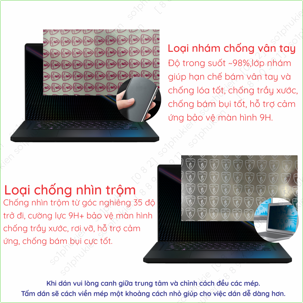 Dán màn hình cường lực laptop Asus ROG Zephyrus M16  Gu603 / M16  Gu604 nano dẻo siêu mỏng trong suốt, nhám